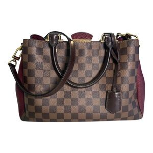 Louis Vuitton Brown and Burgundy Checkered Shoulder Bag